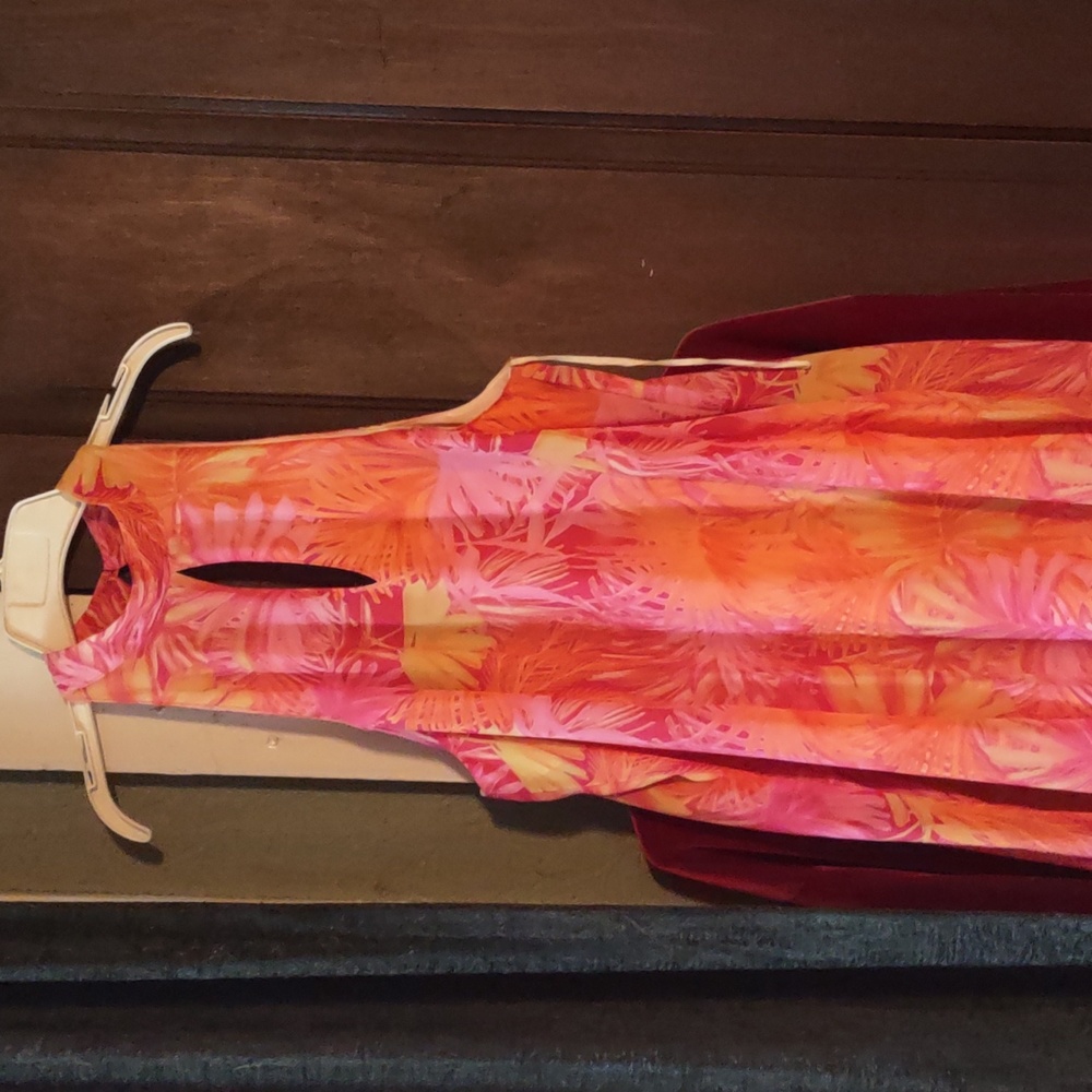 Sherri Martin New York Tropical Halter Style Maxi Dress Fully Lined